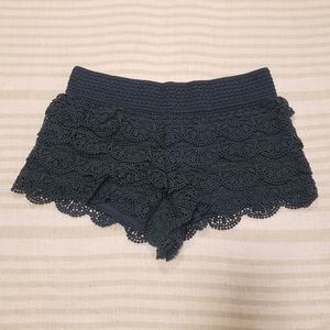 Emerald Green Lace Shorts